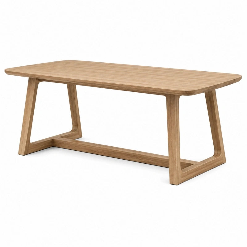 Table à manger 160 x 80 x 75 cm en bois naturel style scandinave