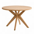 Table de salle à manger ronde diamètre 120 cm bois chêne clair style contemporain