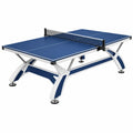Table de tennis de table 274 x 152.5 x 76 cm bleu acier MDF avec filet