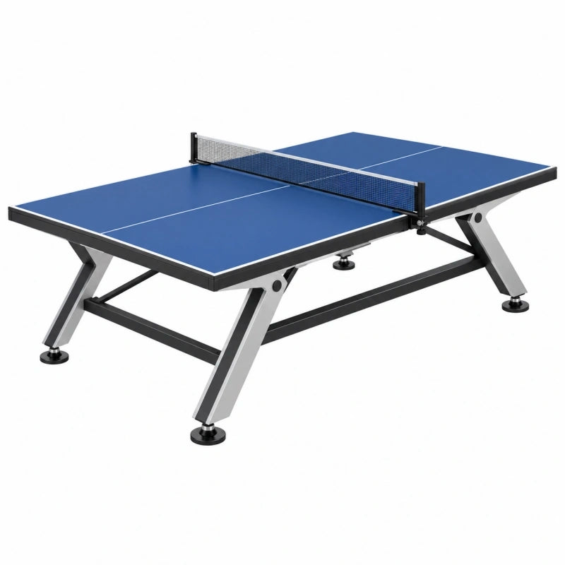 Table de tennis de table 274 x 152.5 x 76 cm bleue en acier avec filet